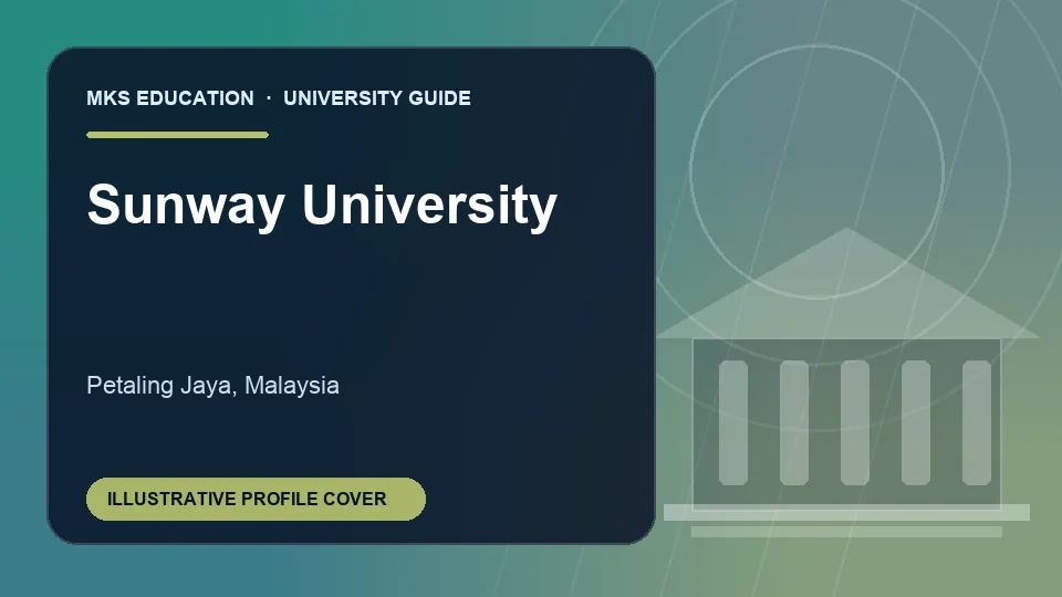 Illustrative MKS Education profile cover for Sunway University in Malaysia