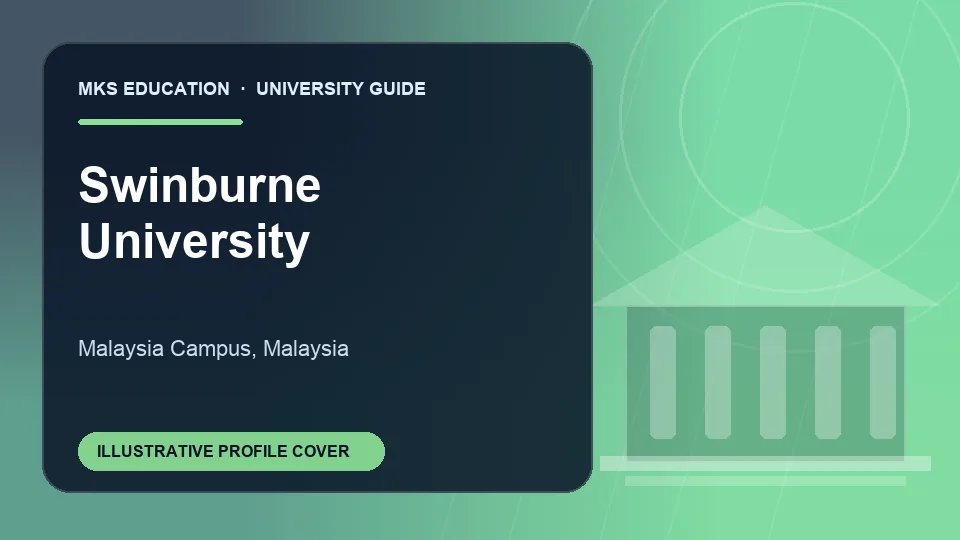 Illustrative MKS Education profile cover for Swinburne University of Technology Sarawak Campus in Malaysia
