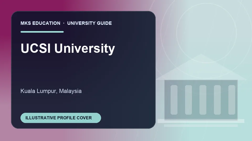Illustrative MKS Education profile cover for UCSI University in Malaysia