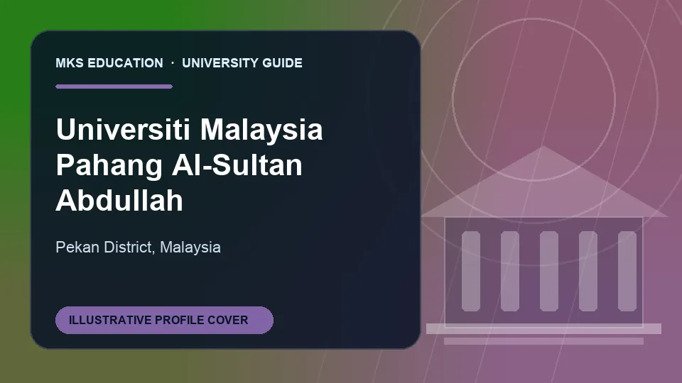 Illustrative MKS Education profile cover for Universiti Malaysia Pahang Al-Sultan Abdullah in Malaysia