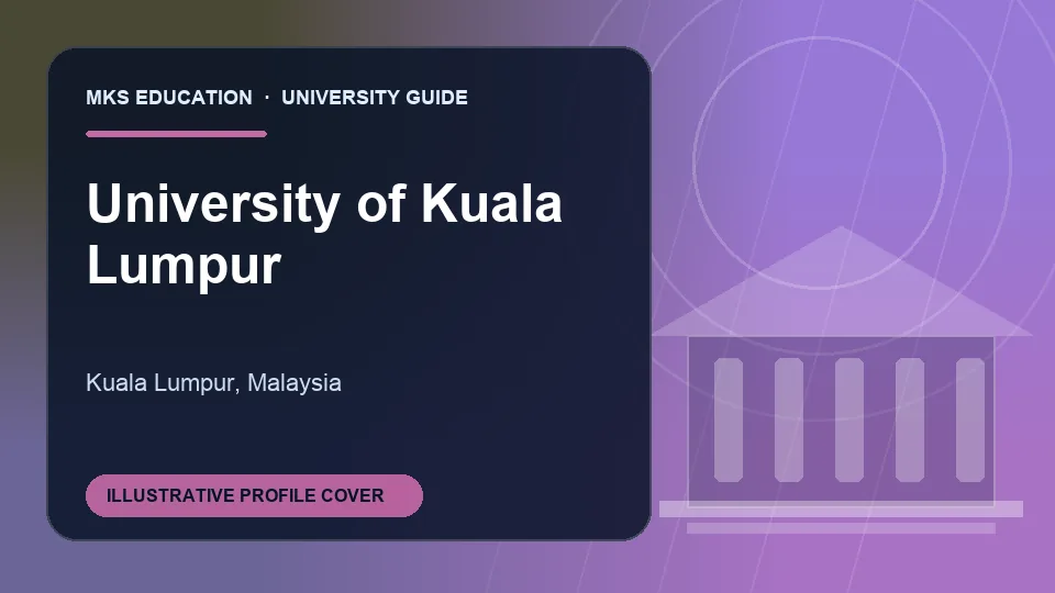 Illustrative MKS Education profile cover for University of Kuala Lumpur in Malaysia