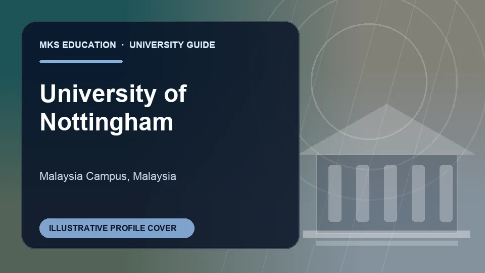 Illustrative MKS Education profile cover for University of Nottingham Malaysia in Malaysia