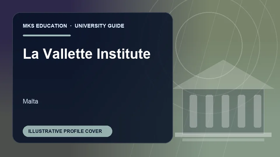 Illustrative MKS Education profile cover for La Vallette Institute in Malta