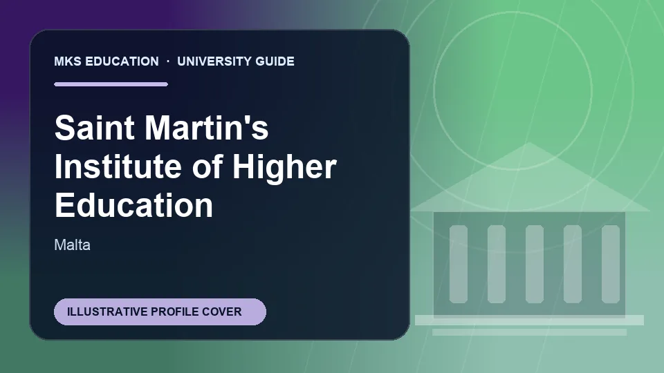Illustrative MKS Education profile cover for Saint Martin's Institute of Higher Education in Malta