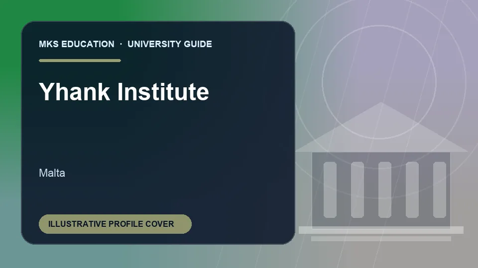 Illustrative MKS Education profile cover for Yhank Institute in Malta