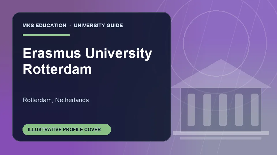 Illustrative MKS Education profile cover for Erasmus University Rotterdam in Netherlands