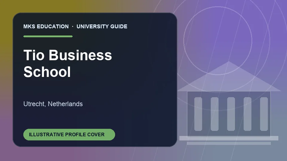 Illustrative MKS Education profile cover for Tio Business School in Netherlands