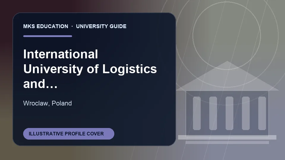 Illustrative MKS Education profile cover for International University of Logistics and Transport in Poland
