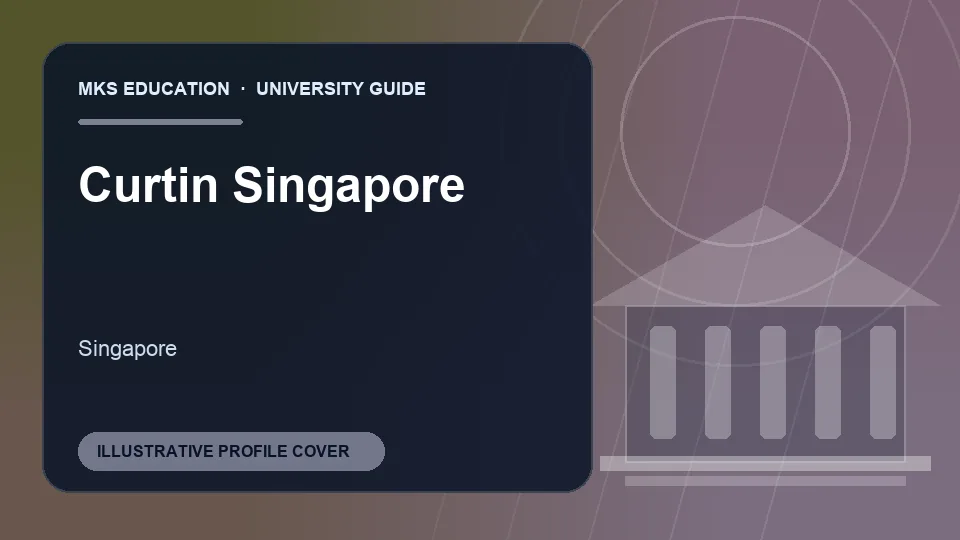Illustrative MKS Education profile cover for Curtin Singapore in Singapore