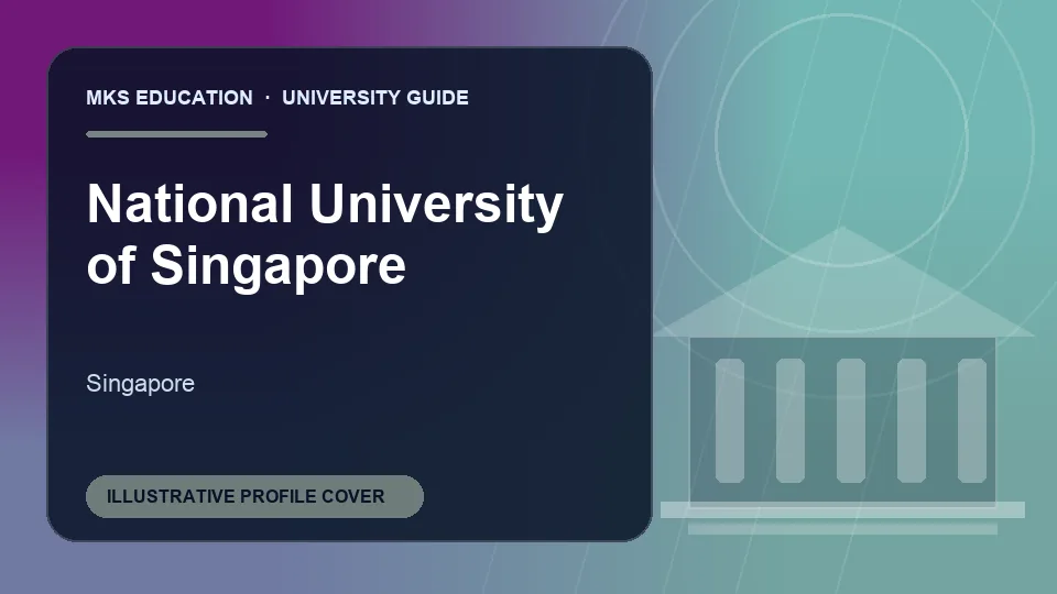 Illustrative MKS Education profile cover for National University of Singapore in Singapore