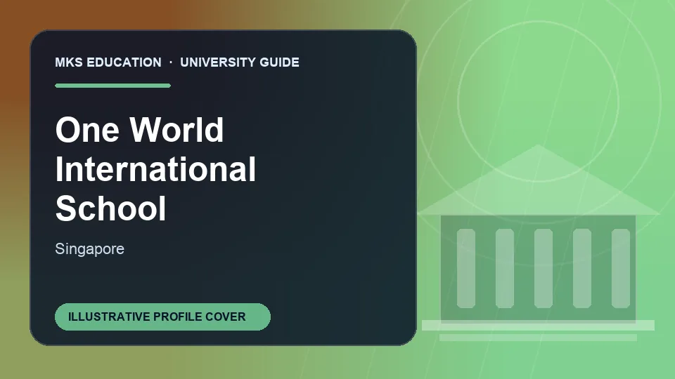 Illustrative MKS Education profile cover for One World International School in Singapore