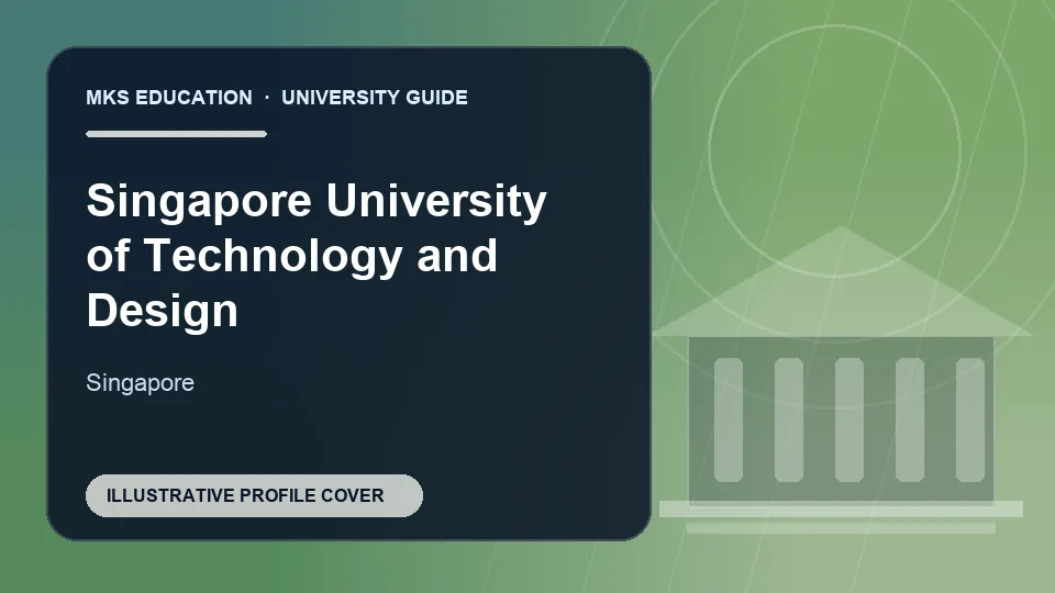 Illustrative MKS Education profile cover for Singapore University of Technology and Design in Singapore