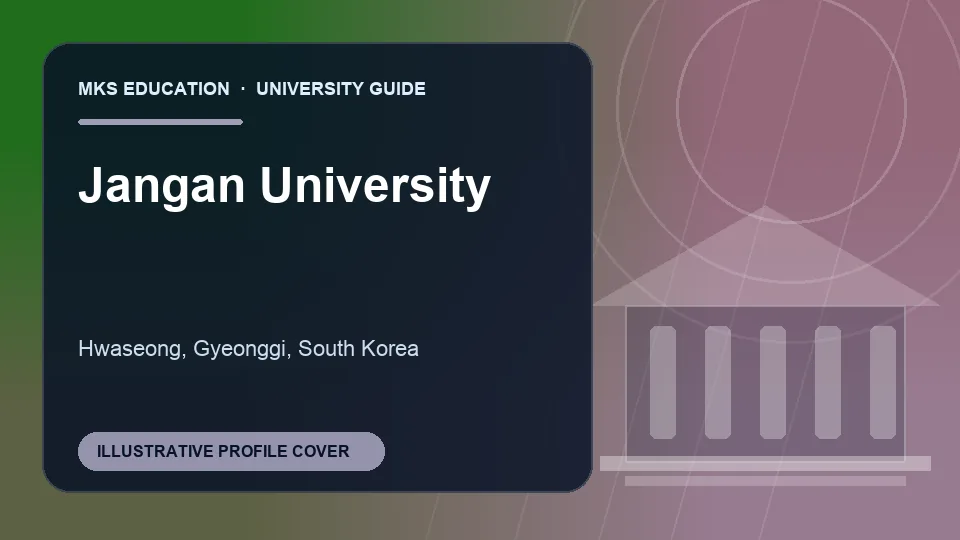 Illustrative MKS Education profile cover for Jangan University in South Korea