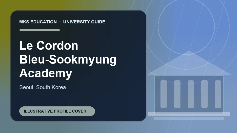 Illustrative MKS Education profile cover for Le Cordon Bleu-Sookmyung Academy in South Korea