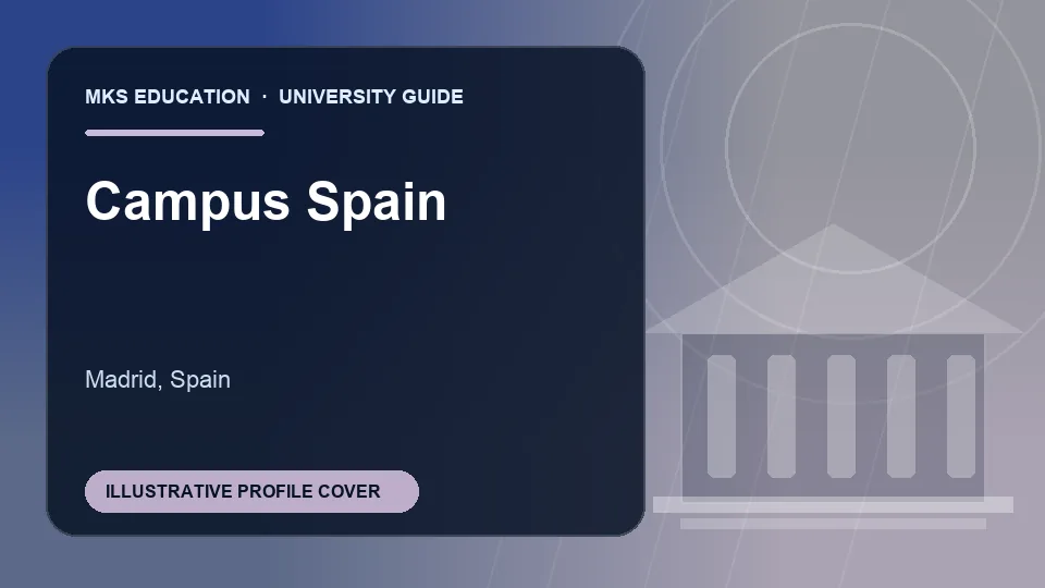 Illustrative MKS Education profile cover for Campus Spain in Spain