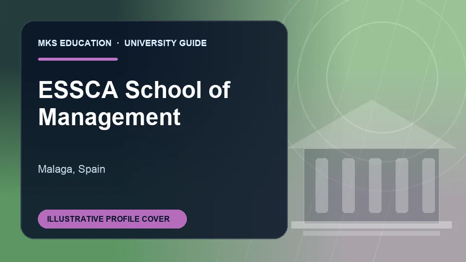 Illustrative MKS Education profile cover for ESSCA School of Management in Spain