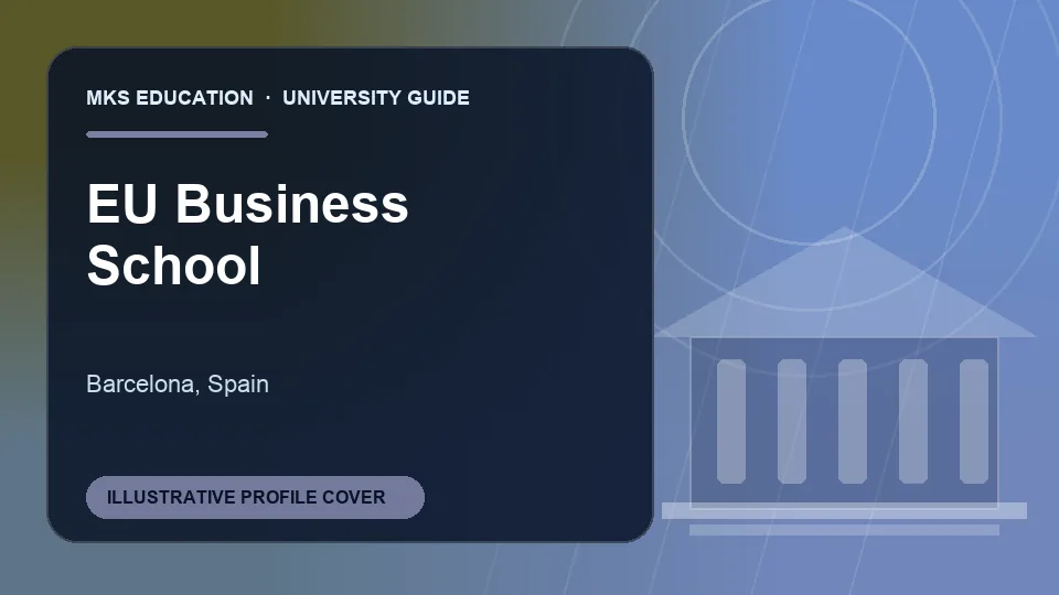 Illustrative MKS Education profile cover for EU Business School in Spain