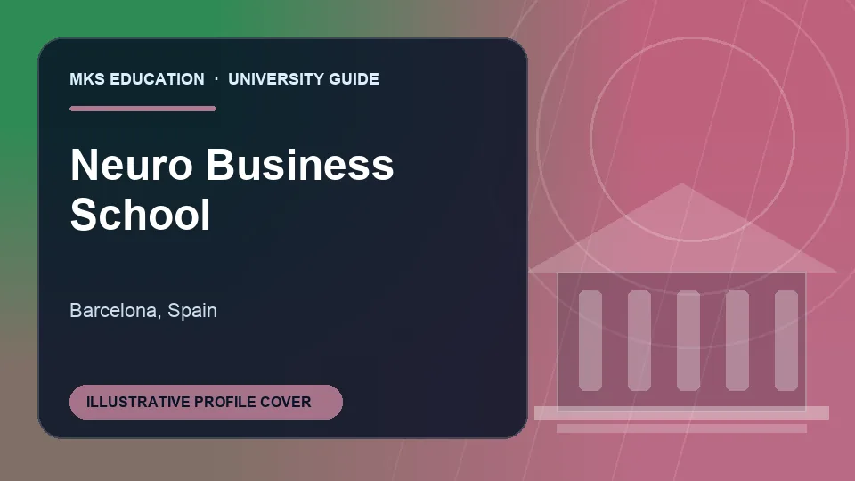 Illustrative MKS Education profile cover for Neuro Business School in Spain