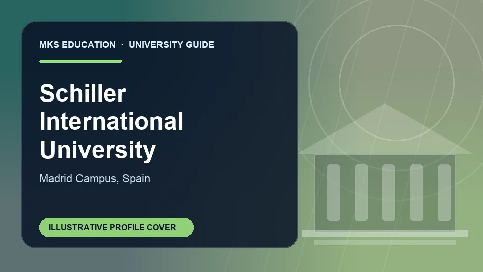 Illustrative MKS Education profile cover for Schiller International University in Spain