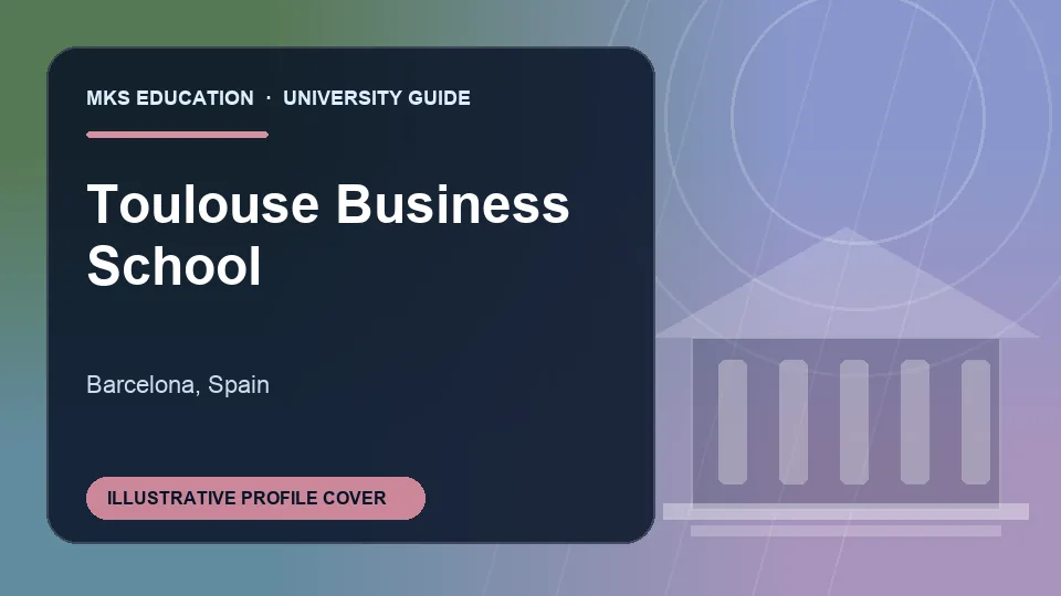 Illustrative MKS Education profile cover for Toulouse Business School in Spain