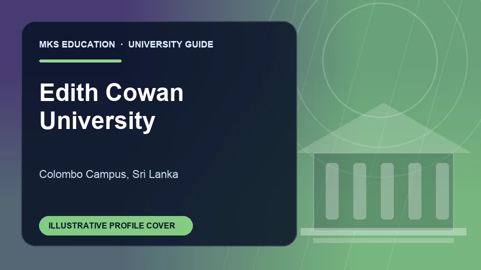 Illustrative MKS Education profile cover for Edith Cowan University in Sri Lanka