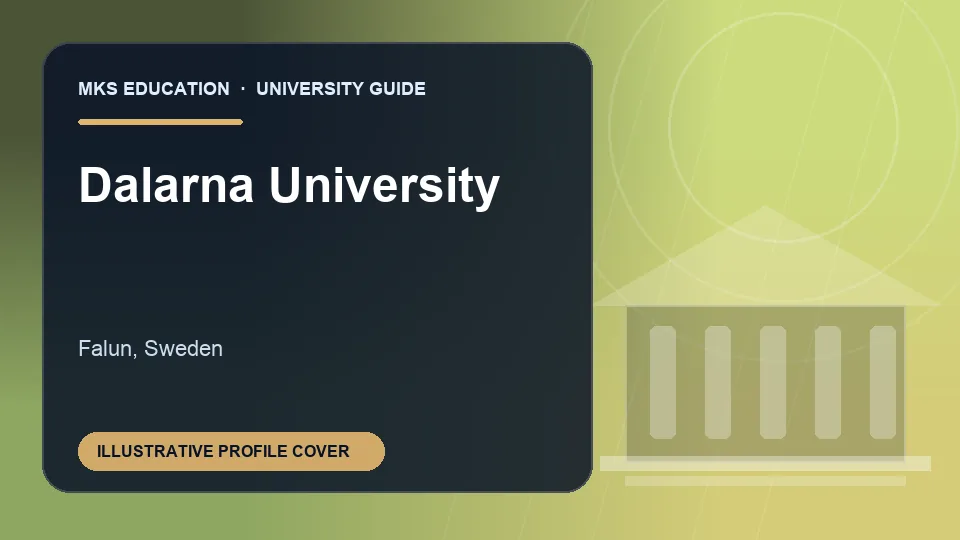 Illustrative MKS Education profile cover for Dalarna University in Sweden