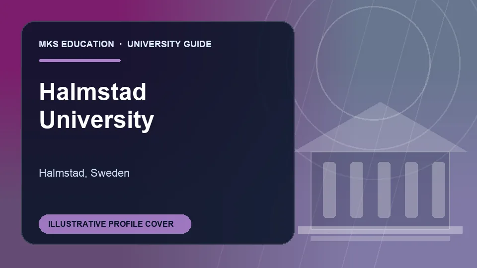Illustrative MKS Education profile cover for Halmstad University in Sweden