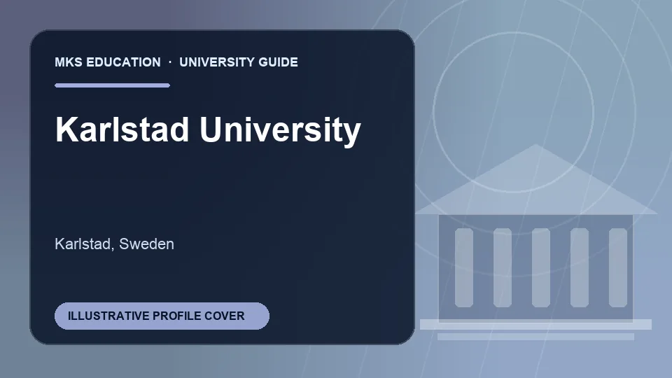 Illustrative MKS Education profile cover for Karlstad University in Sweden
