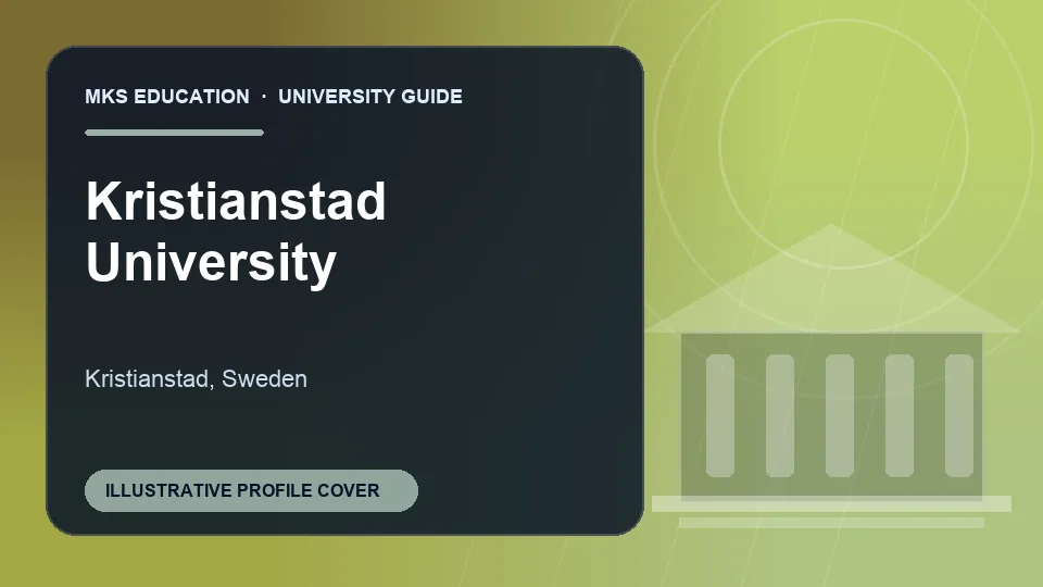 Illustrative MKS Education profile cover for Kristianstad University in Sweden