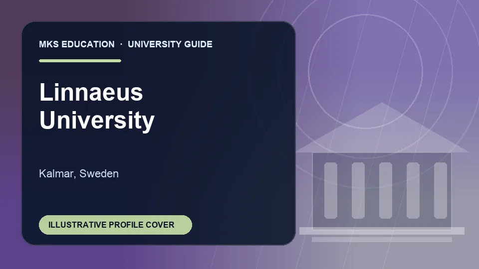 Illustrative MKS Education profile cover for Linnaeus University in Sweden
