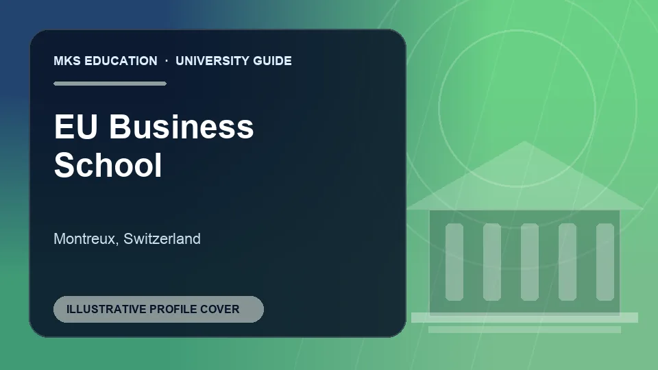Illustrative MKS Education profile cover for EU Business School in Switzerland