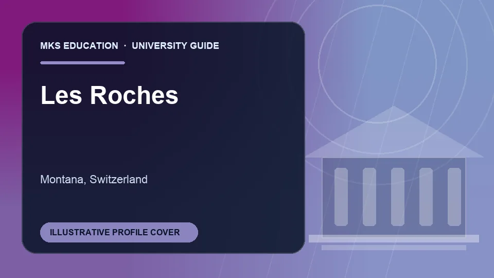 Illustrative MKS Education profile cover for Les Roches in Switzerland