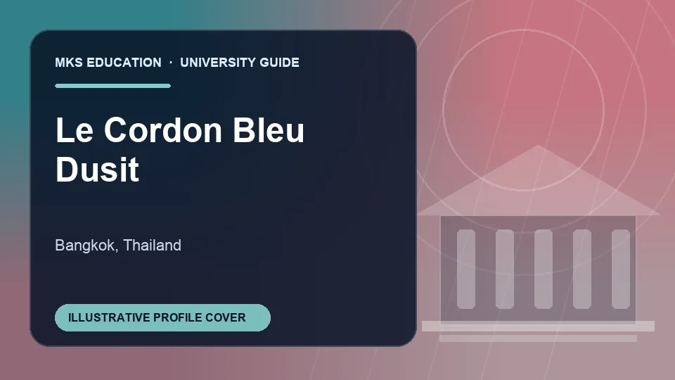 Illustrative MKS Education profile cover for Le Cordon Bleu Dusit in Thailand