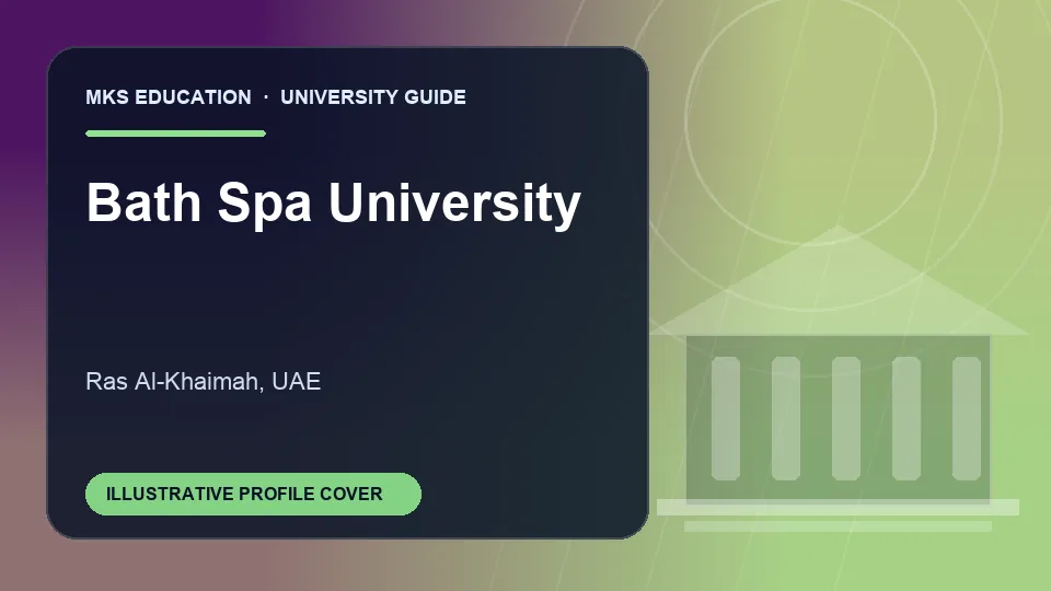 Illustrative MKS Education profile cover for Bath Spa University in UAE