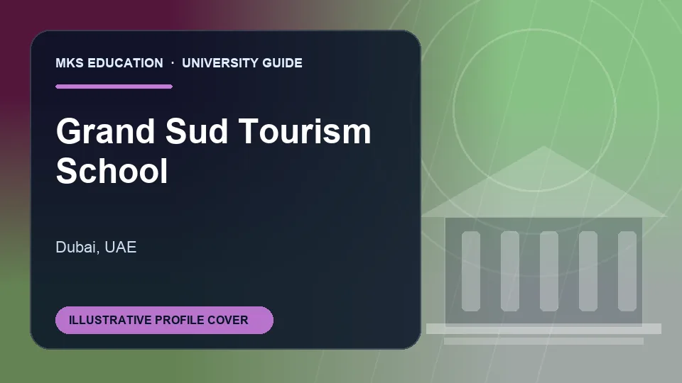 Illustrative MKS Education profile cover for Grand Sud Tourism School in UAE