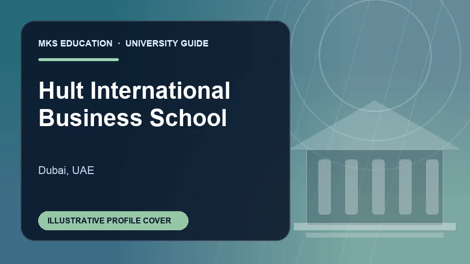 Illustrative MKS Education profile cover for Hult International Business School in UAE