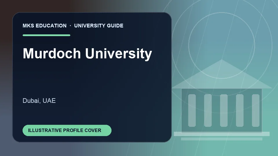 Illustrative MKS Education profile cover for Murdoch University in UAE