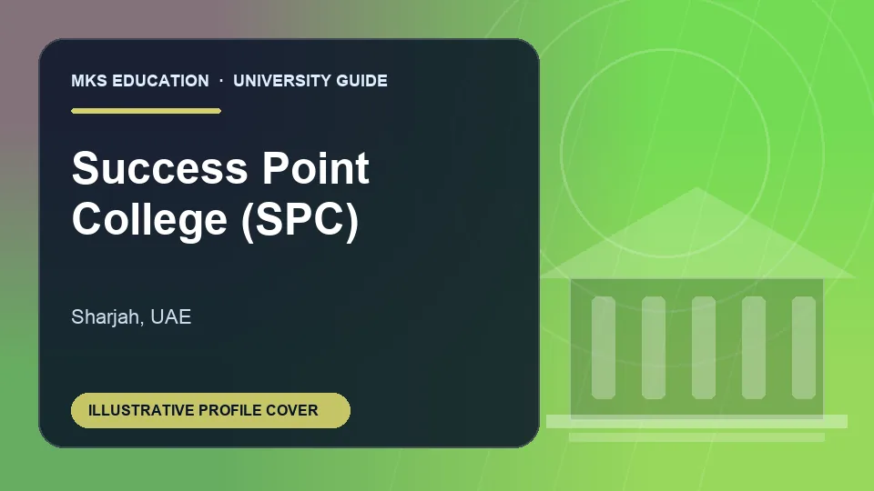 Illustrative MKS Education profile cover for Success Point College (SPC) in UAE