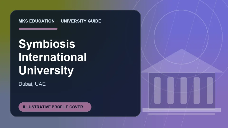Illustrative MKS Education profile cover for Symbiosis International University in UAE