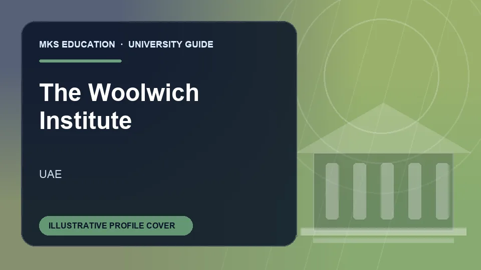 Illustrative MKS Education profile cover for The Woolwich Institute in UAE