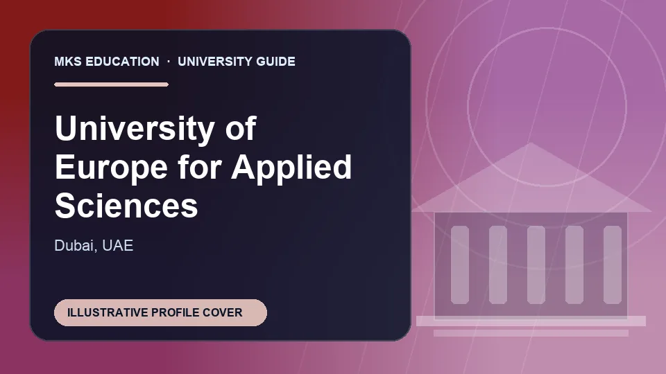 Illustrative MKS Education profile cover for University of Europe for Applied Sciences in UAE