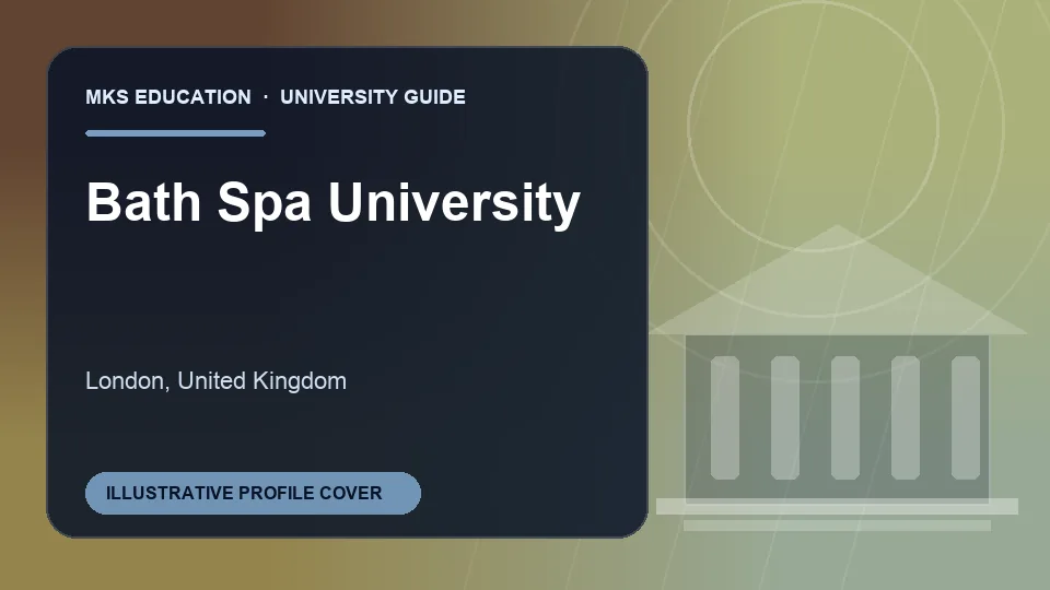 Illustrative MKS Education profile cover for Bath Spa University in United Kingdom
