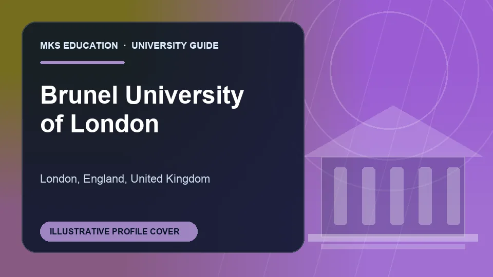 Illustrative MKS Education profile cover for Brunel University of London in United Kingdom