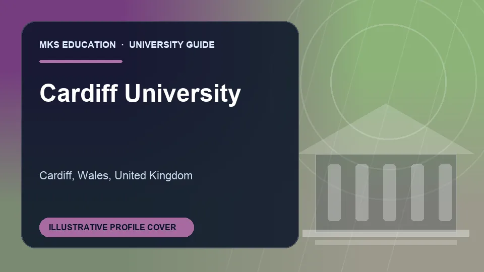 Illustrative MKS Education profile cover for Cardiff University in United Kingdom