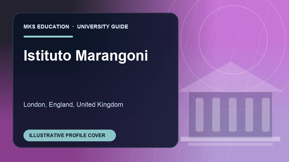 Illustrative MKS Education profile cover for Istituto Marangoni in United Kingdom