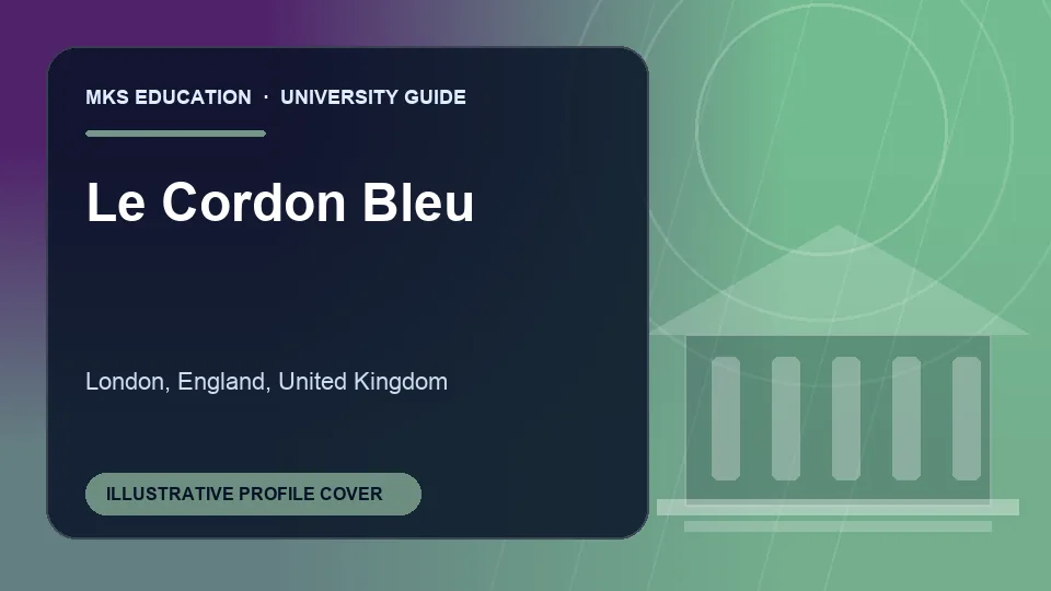 Illustrative MKS Education profile cover for Le Cordon Bleu in United Kingdom