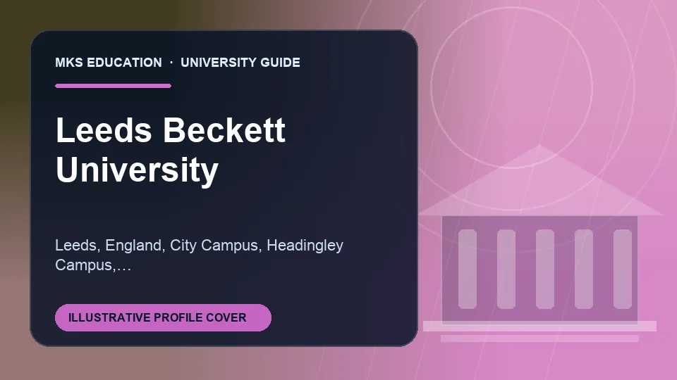 Illustrative MKS Education profile cover for Leeds Beckett University in United Kingdom