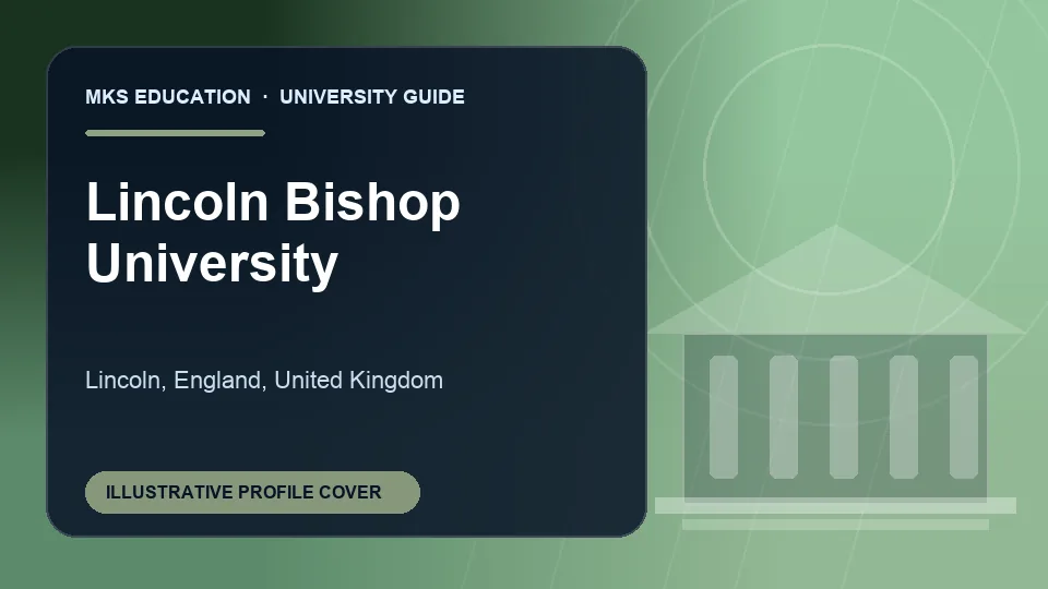 Illustrative MKS Education profile cover for Lincoln Bishop University in United Kingdom