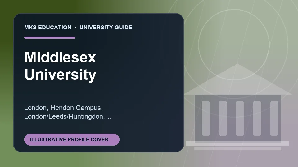 Illustrative MKS Education profile cover for Middlesex University in United Kingdom