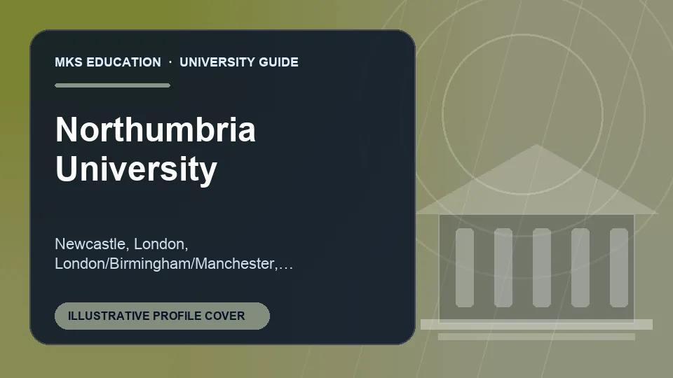 Illustrative MKS Education profile cover for Northumbria University in United Kingdom
